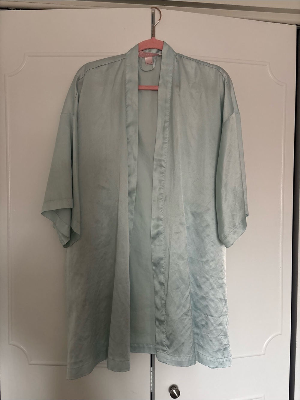 Victoria's Secret Light Mint Satin Kimono Robe